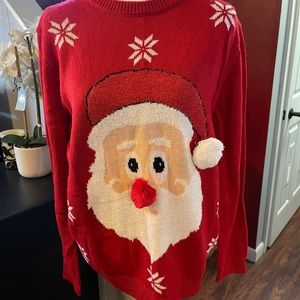 Christmas Santa sweater in red size L